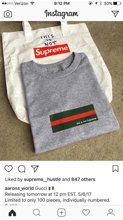 this is not supreme shirt black gucci